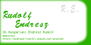 rudolf endresz business card